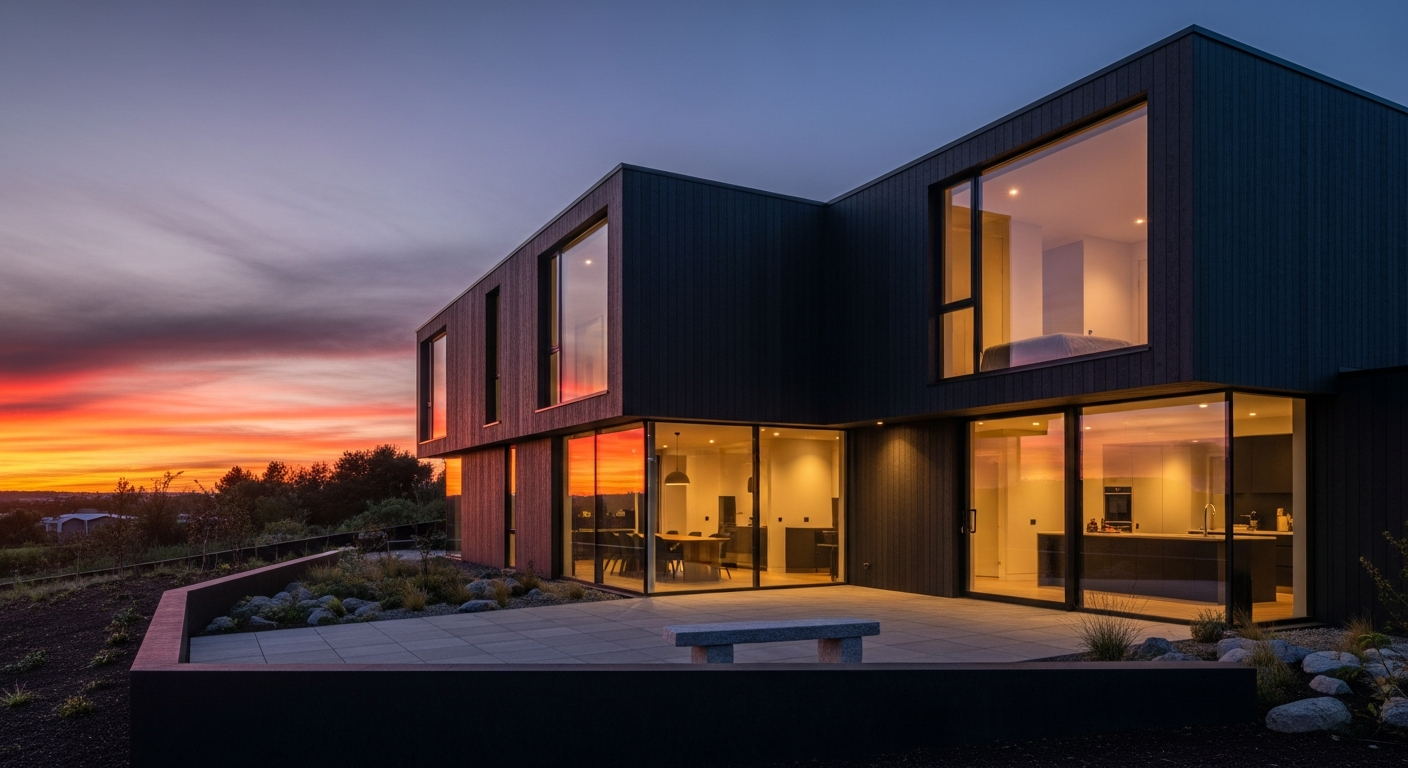 Finished modern home